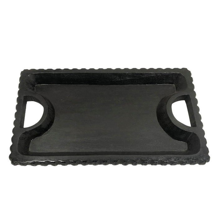 Black Scalloped Edge Tray