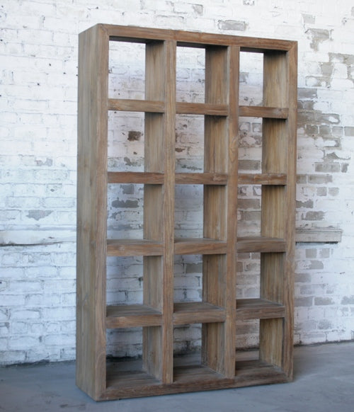 Reclaimed Teak Large Open Bookcase 7