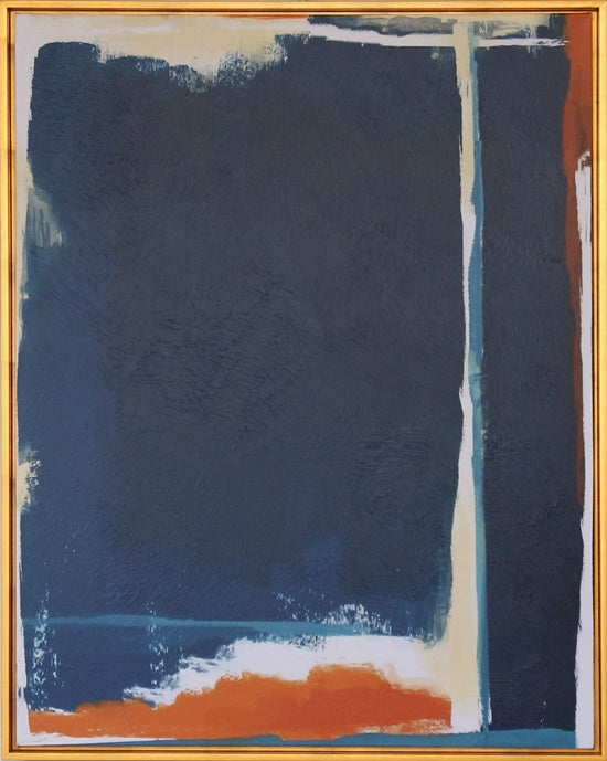 Composition of Blue and Orange I 31.5W x 39.5H