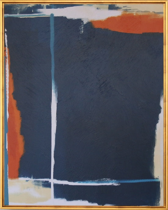 Composition of Blue and Orange II 31.5W x 39.5H