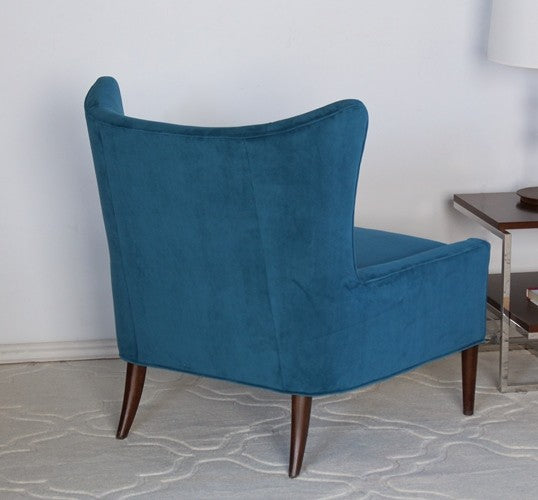 AC12ATL - Blue Marlow Modern Wing Chair
