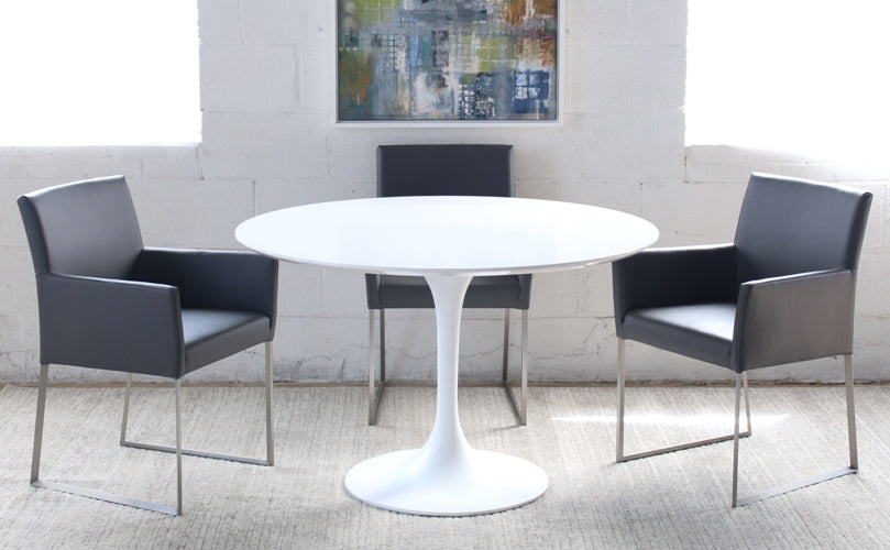 Gray Leatherette Arm Chair