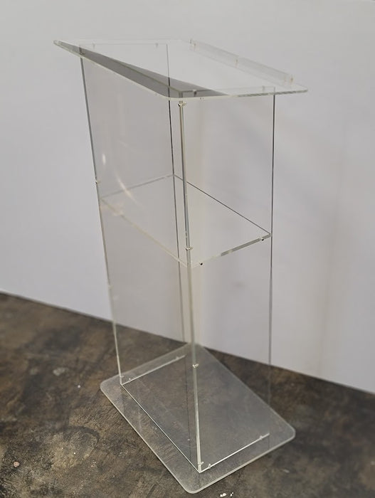 Acrylic Podium with Shelf