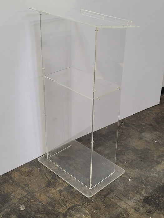 Acrylic Podium with Shelf