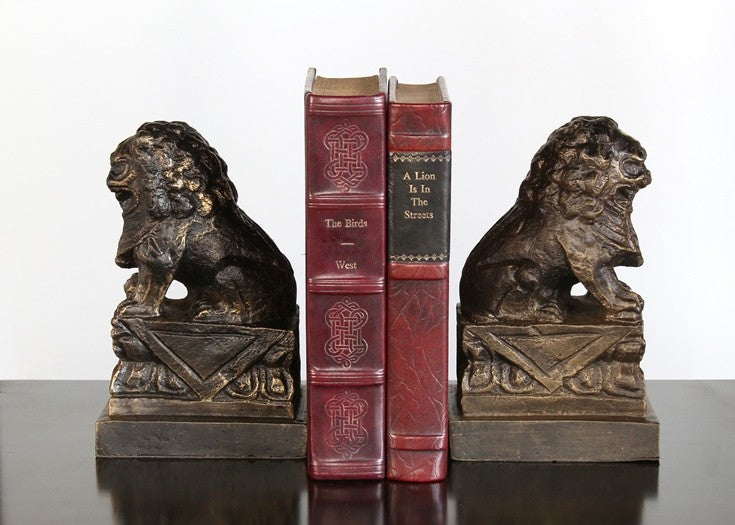 Pair of Bronze Foo Dog Bookends
