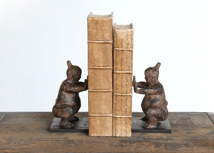 Pair of Bronze Sumo Bookends