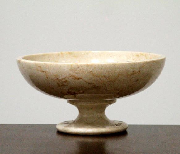White Marble Pedestal Bowl
