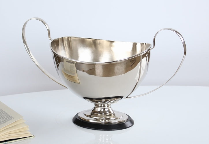 Nickel Finish Brass Trophy Centerpiece