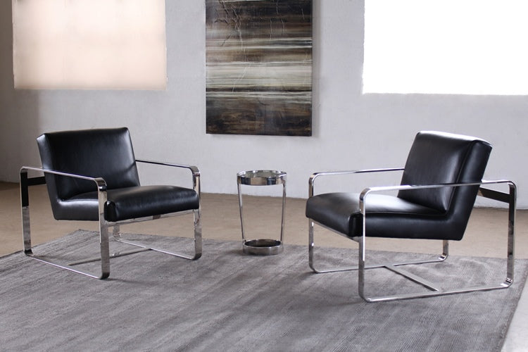 Mitchell Gold Armand II in Black Leather