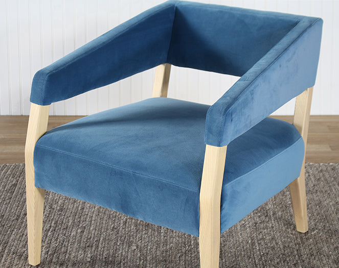Azure Velvet Club Chair