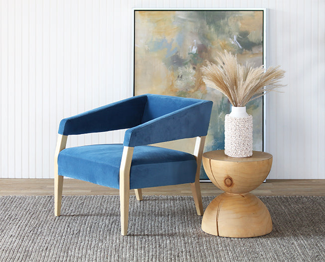 Azure Velvet Club Chair