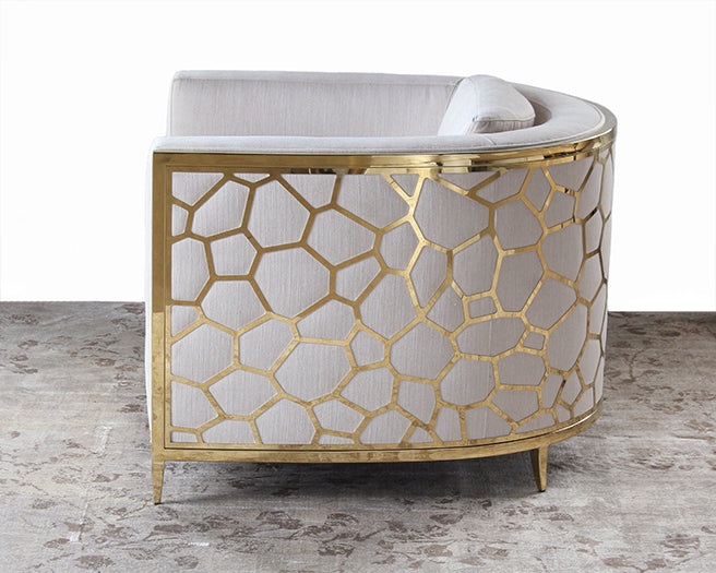 Gold Bullion Cobblestone Club Chair