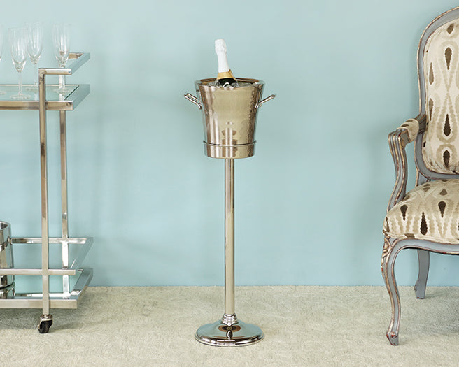 Nickle Wine Cooler On Stand- Cleared