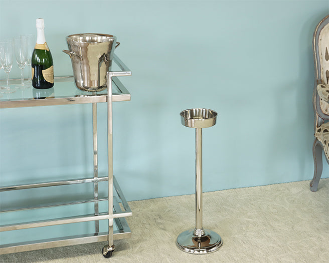 Nickle Wine Cooler On Stand- Cleared