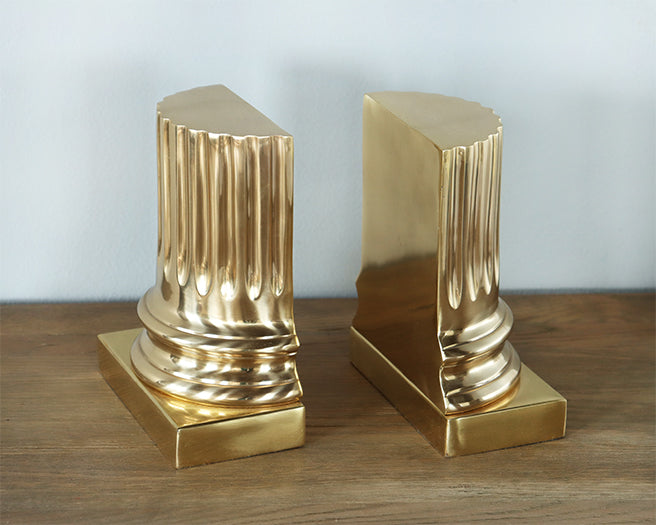 Golden Pillar Bookends - Cleared