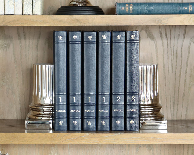 Stainless Pillar Bookends - Cleared