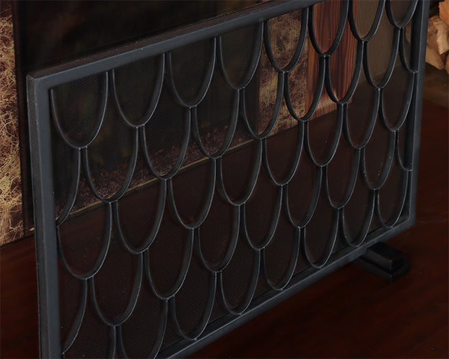Black Scaled Mesh Fire Screen - Cleared