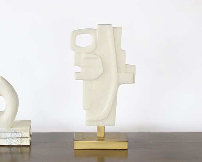 Ivory Abstract Sculpture #2 - Cleared Décor