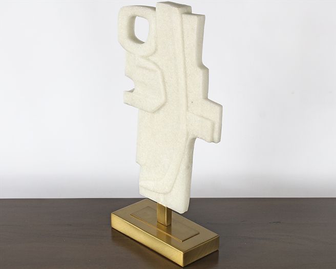Ivory Abstract Sculpture #2 - Cleared Décor