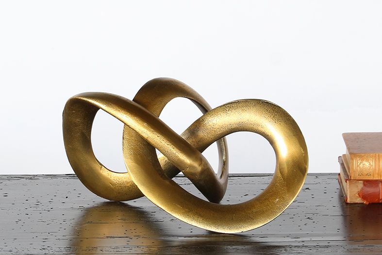 Antique Brass Spiral Sculpture - Cleared Décor