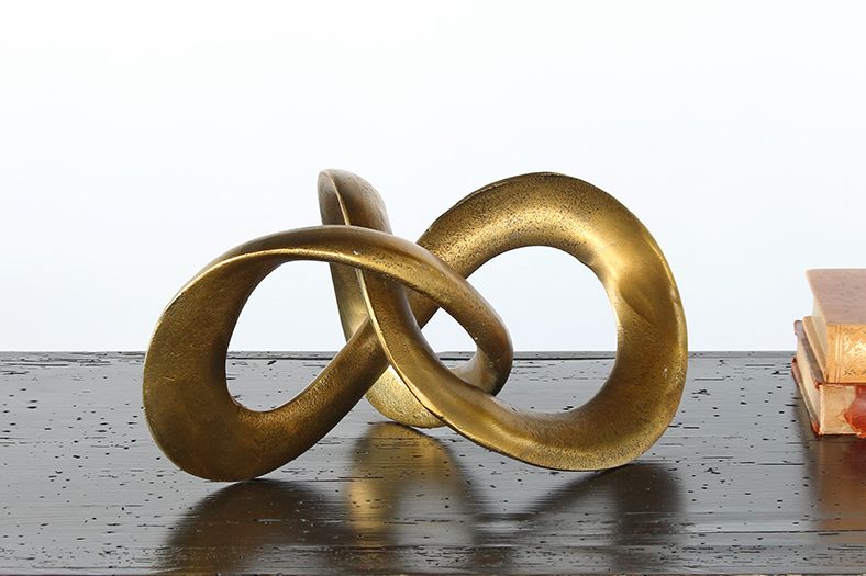 Antique Brass Spiral Sculpture - Cleared Décor