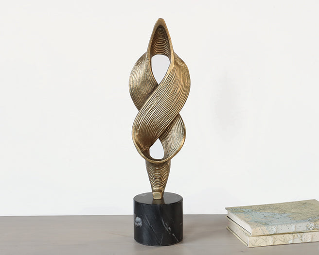 Abstract Antique Brass Infinity Scultpure -Cleared