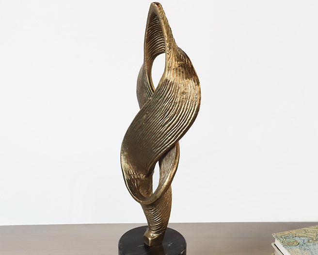 Abstract Antique Brass Infinity Scultpure -Cleared