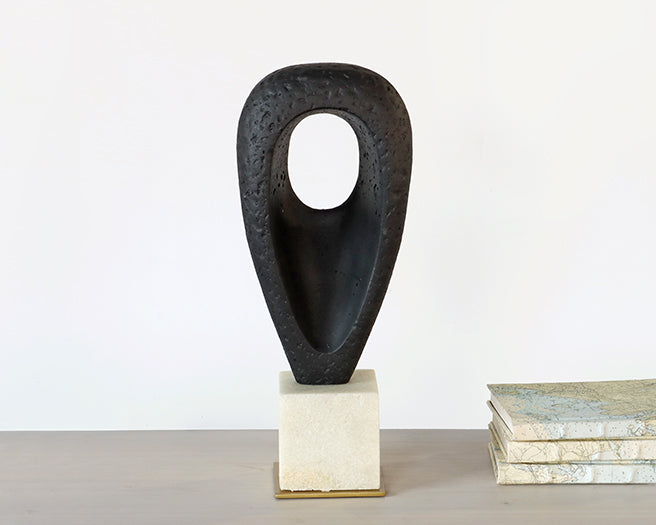 Abstract Elipse Sculpture With Cutout - Cleared