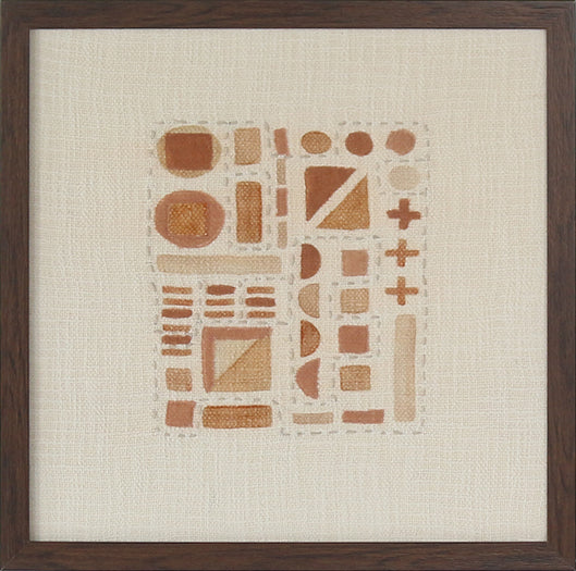 Abstract Rust Textile 20W X 20H - Cleared Decor