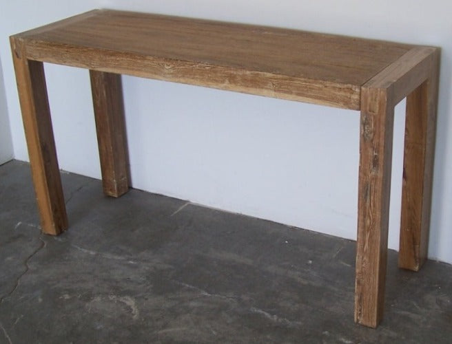 Rustic Wood Parsons Console Table