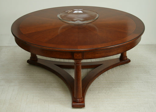European Legacy Round Coffee Table in Macadamia