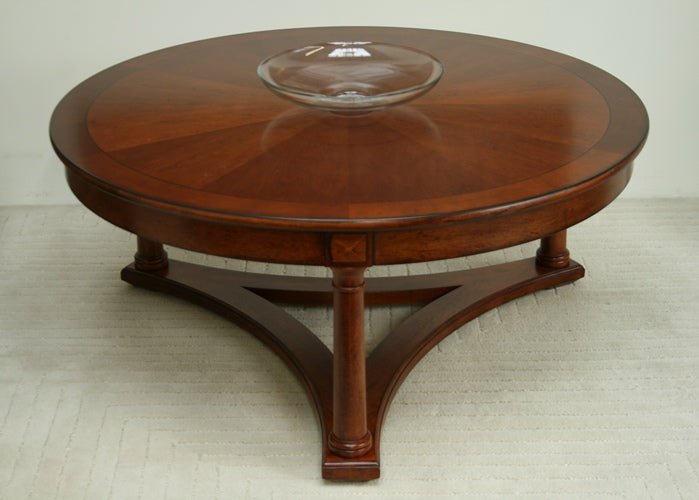 European Legacy Round Coffee Table in Macadamia