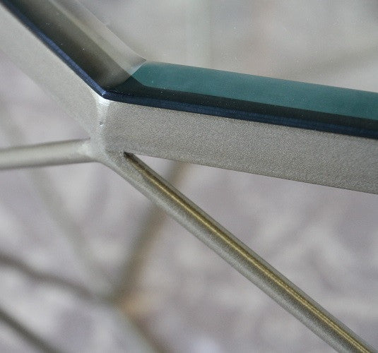 Antique Brass Geometric Coffee Table