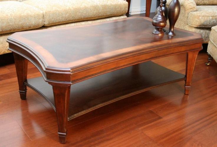 Transitional Style Mahogany Coffee Table