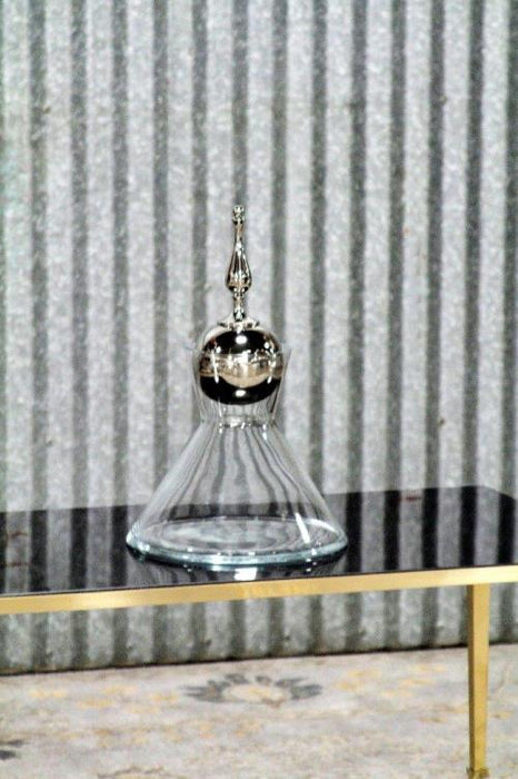Large Nickel Finial Decanter