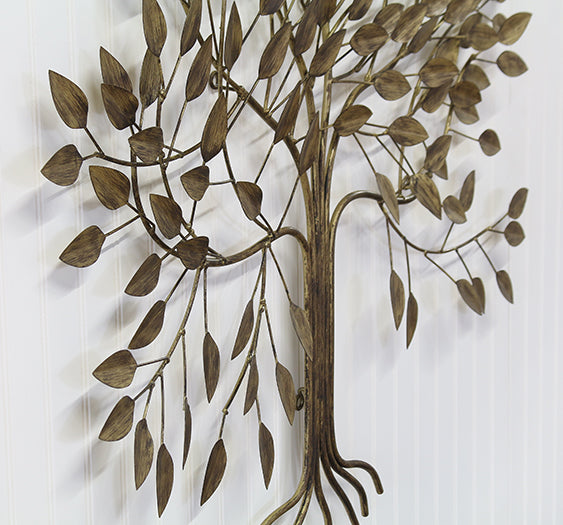 Tree Of Life Brass Wall Sculpture 39W X 34H - Cleared Decor