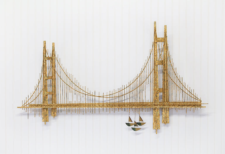 Brass Bridge Wall Sculpture - Cleared Décor