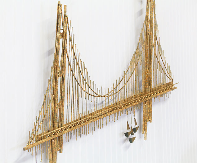 Brass Bridge Wall Sculpture - Cleared Décor