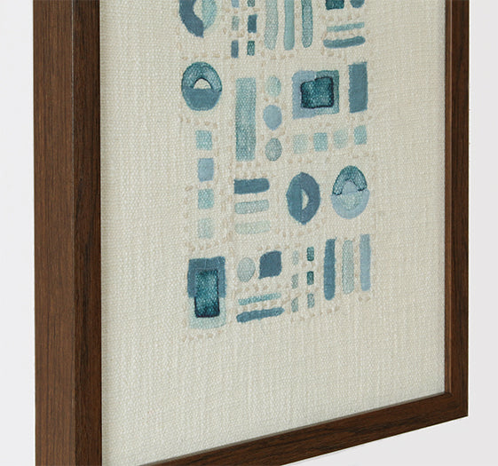 Abstract Blue Textile  20W X 20H - Cleared Decor