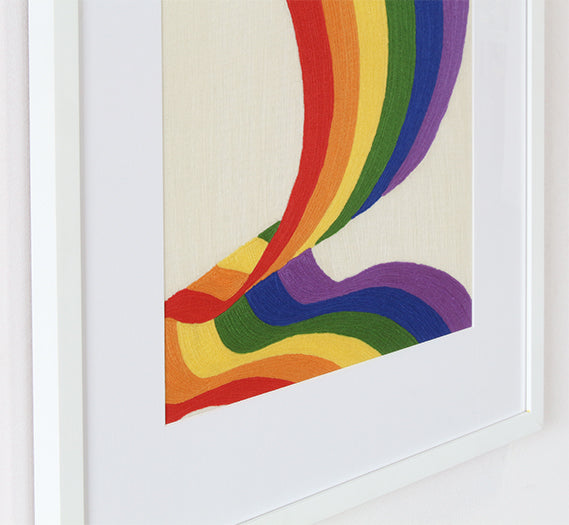 DECOR98 - Pride Flag Waving 1  22W X 29H