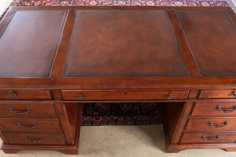 Weathered Cherry Executive Desk