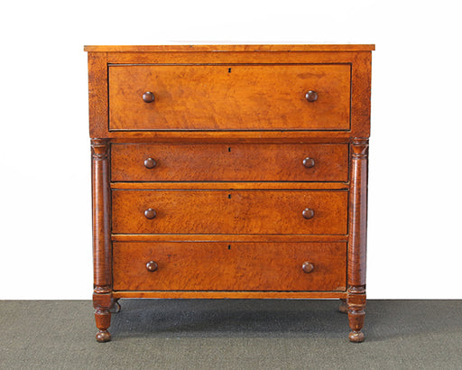 DR07 - Handmade Birds Eye Maple Empire Chest circa 1840-1860