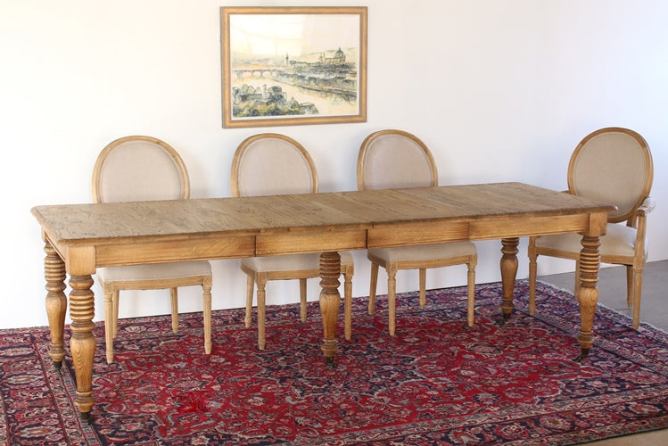 DT88 - Turned Leg Oak Dining Table