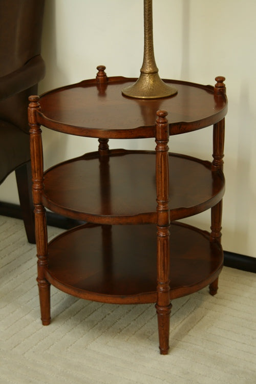 ET10ATL - European Legacy Round Lamp Table in Macadamia
