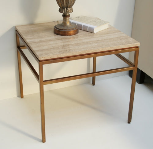 Mitchell Gold Van Dyke Stone Side Table