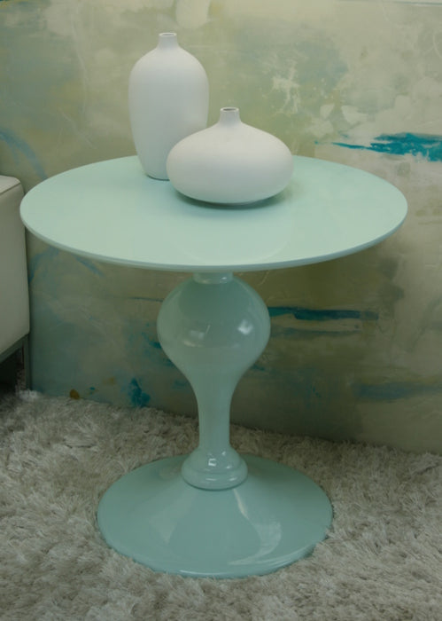 Mitchell Gold Tina Turquoise Round End Table