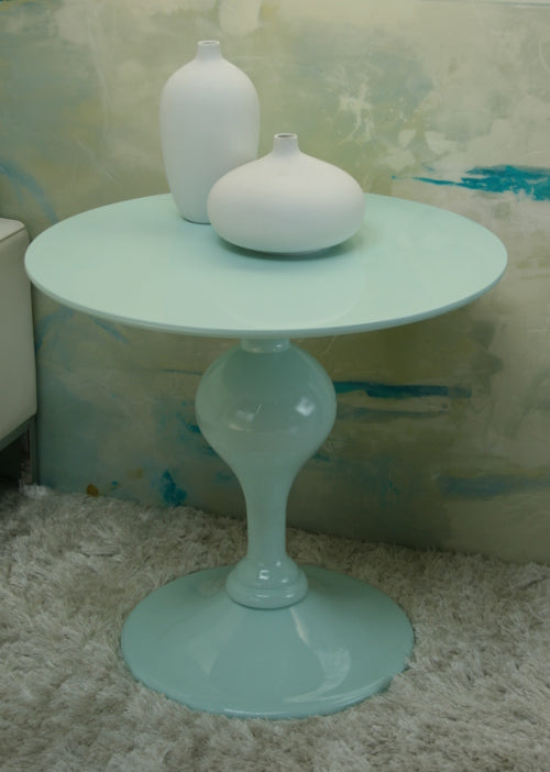 Mitchell Gold Tina Turquoise Round End Table