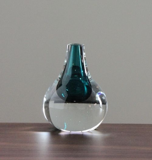 FIG199LA - Lagoon Hand Blown Glass Droplet Object