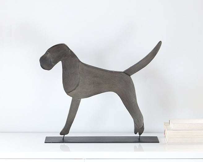 Large Flat Dog Figurine - Cleared Décor