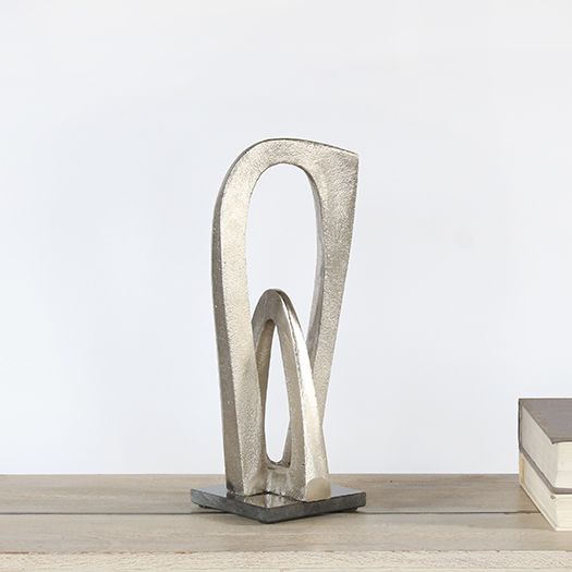 Double Vaulted Aluminum Sculpture - Cleared Décor